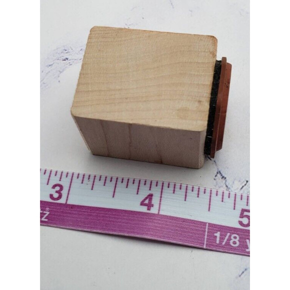 Family Happiness Circler Small 1x1 Wood Mounted Rubber Block Stamp - Picture 7 of 7